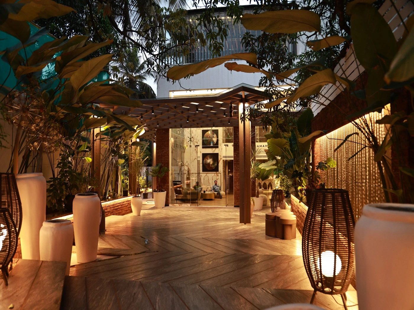 Poolside atmosphere at KAMAH Goa